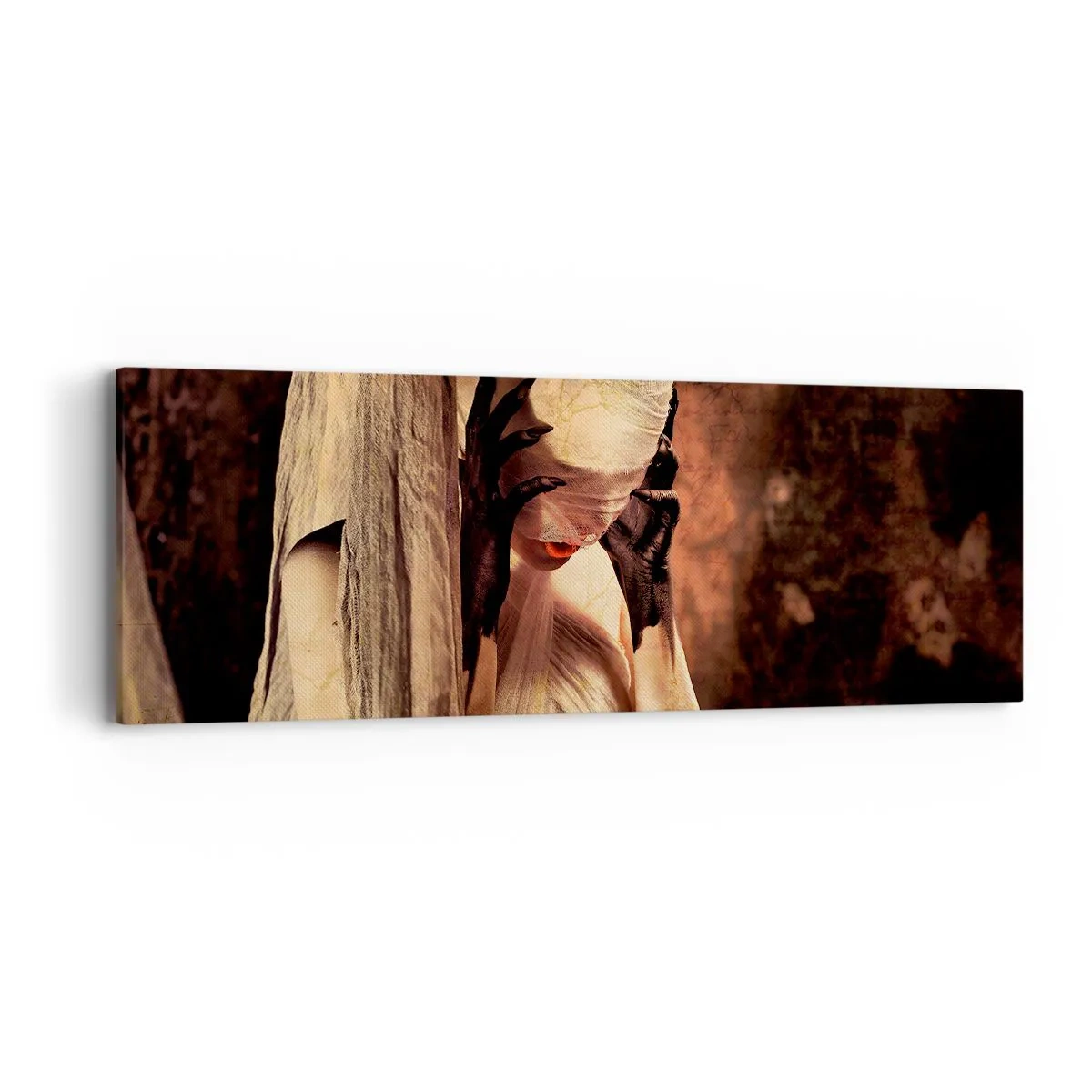 Cuadro sobre lienzo - Impresión de Imagen - Entre el bien y el mal - 90x30 cm