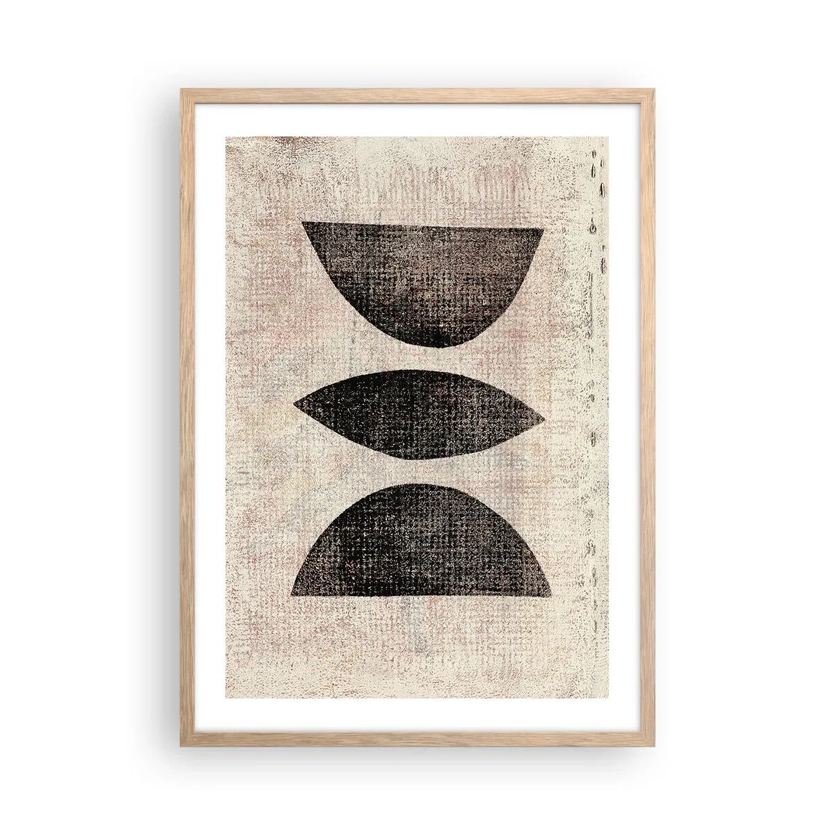 Póster en marco roble claro - Abstracción étnica - 50x70 cm