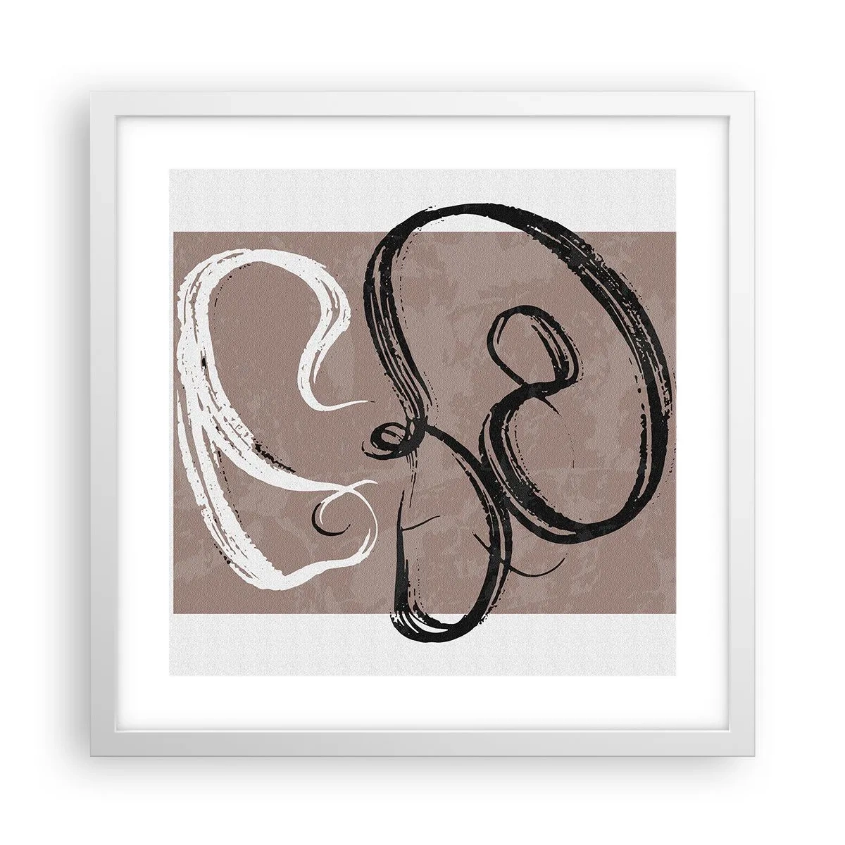 Póster en marco blanco - Composición: la búsqueda de la plenitud - 40x40 cm