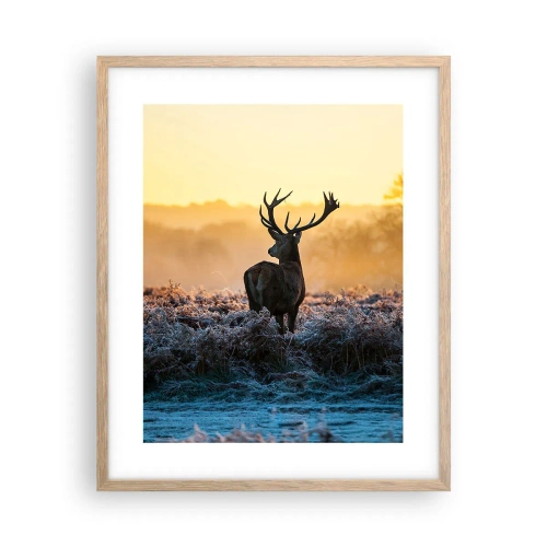 Póster en marco roble claro - Coronado en sus propios dominios - 40x50 cm