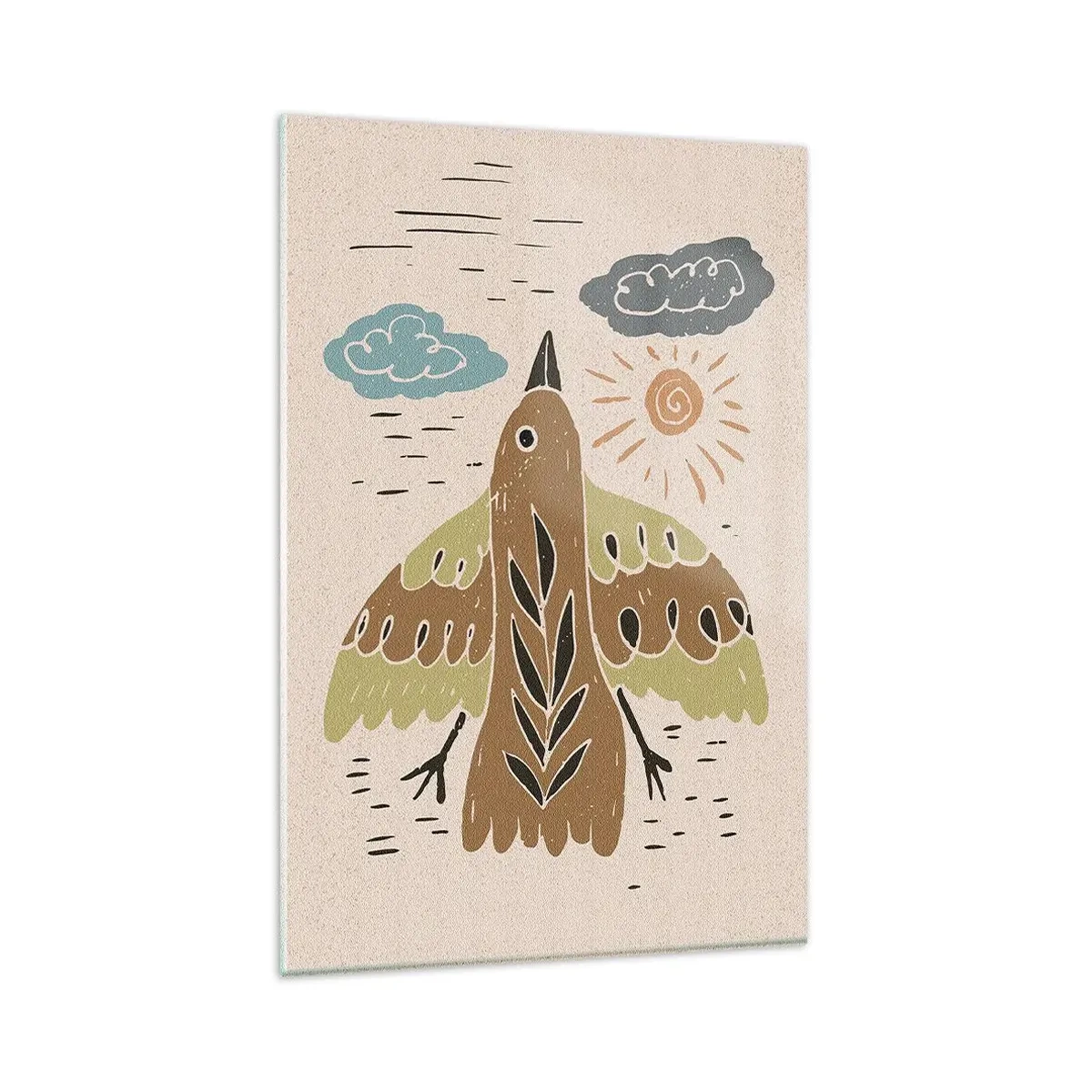 Cuadro sobre vidrio - Impresiones sobre Vidrio - Vuelo alegre - 80x120 cm