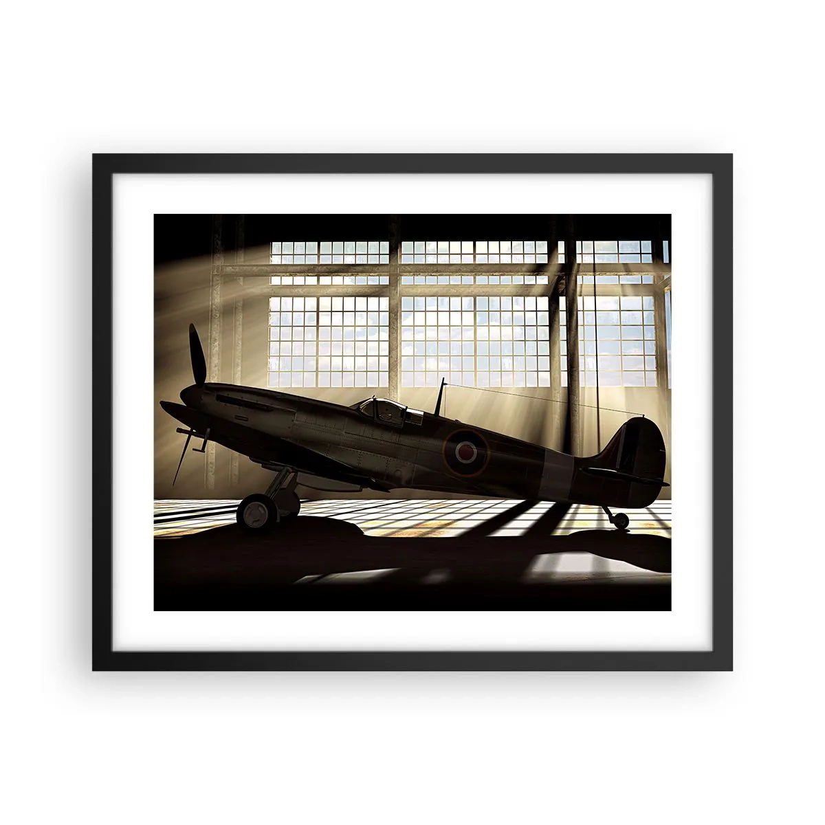 Póster en marco negro - El descanso del guerrero - 50x40 cm