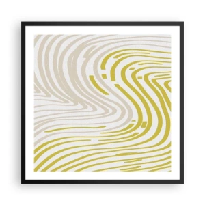 Póster en marco negro - Composición curvada - 60x60 cm