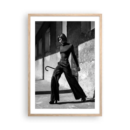 Póster en marco roble claro -  Elegancia urbana - 50x70 cm