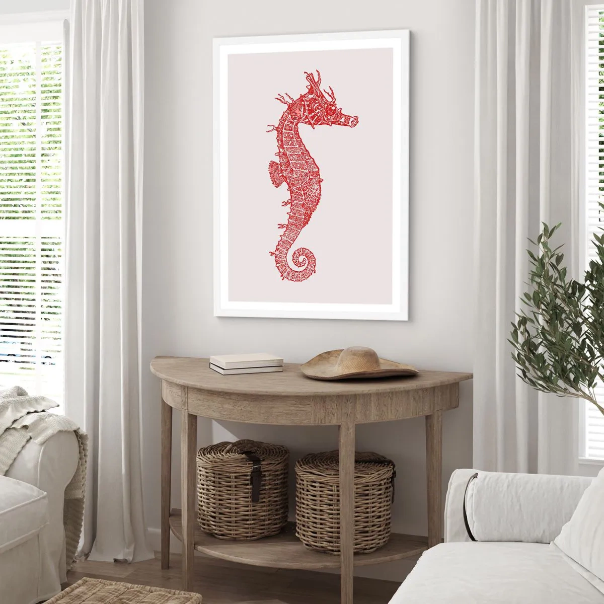 Póster en marco blanco - Una intrincada creación - 30x40 cm