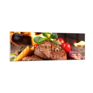 Cuadro sobre vidrio - Impresiones sobre Vidrio - Embrujo de fuego - 90x30 cm