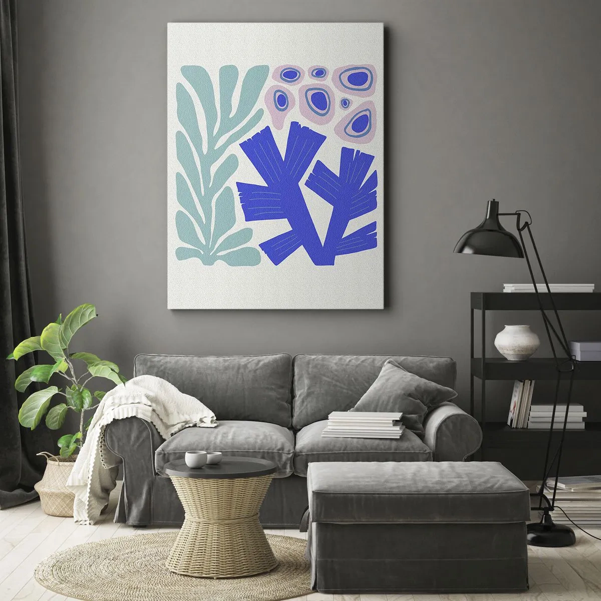 Cuadro sobre lienzo - Impresión de Imagen - Jardín submarino - 70x100 cm