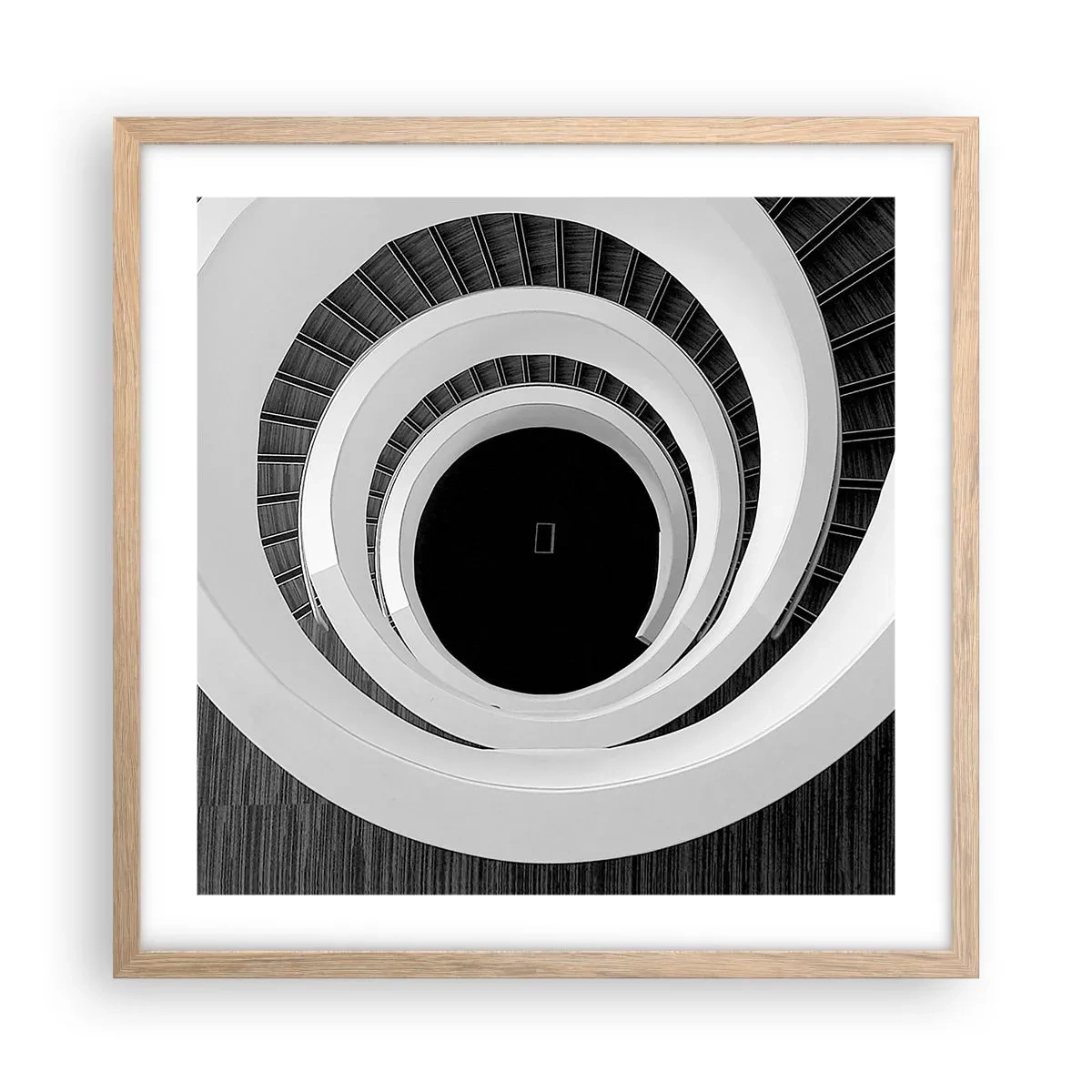 Póster en marco roble claro - Hacia el origen - 50x50 cm