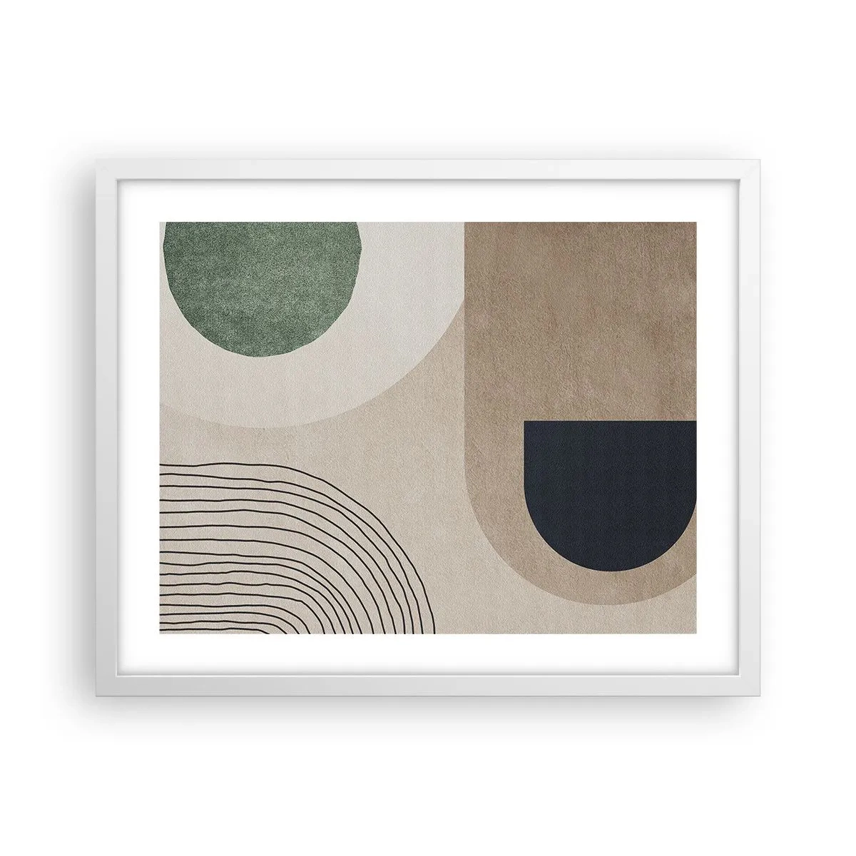 Póster en marco blanco - La delicadeza de un óvalo - 50x40 cm