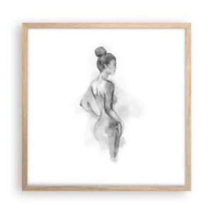 Póster en marco roble claro - Tan hermosa como la pintura - 50x50 cm