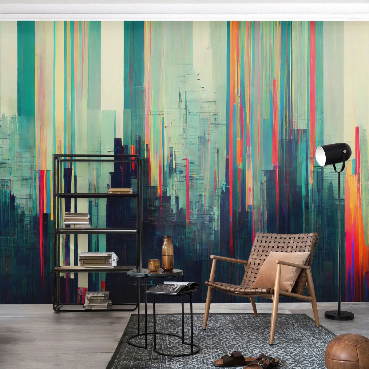 Fotomural Premium Canvas - Ciudad futurista - Abstracción, Tecnología, Ciudad - 400x280 cm