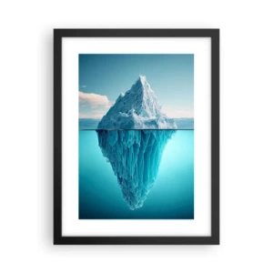 Póster en marco negro - El trono de hielo - 30x40 cm