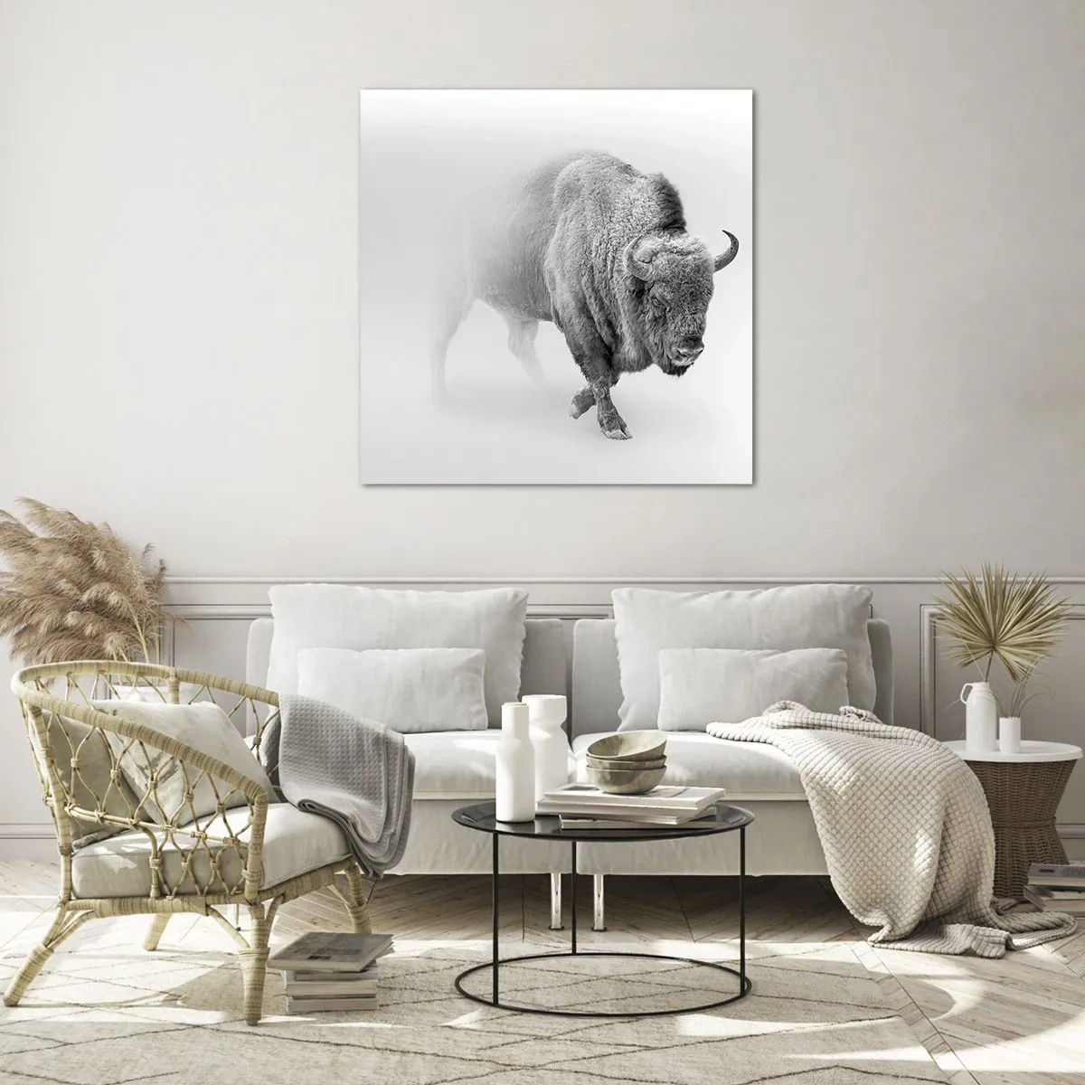 Cuadro sobre vidrio - Impresiones sobre Vidrio - Rey de la pradera - 60x60 cm