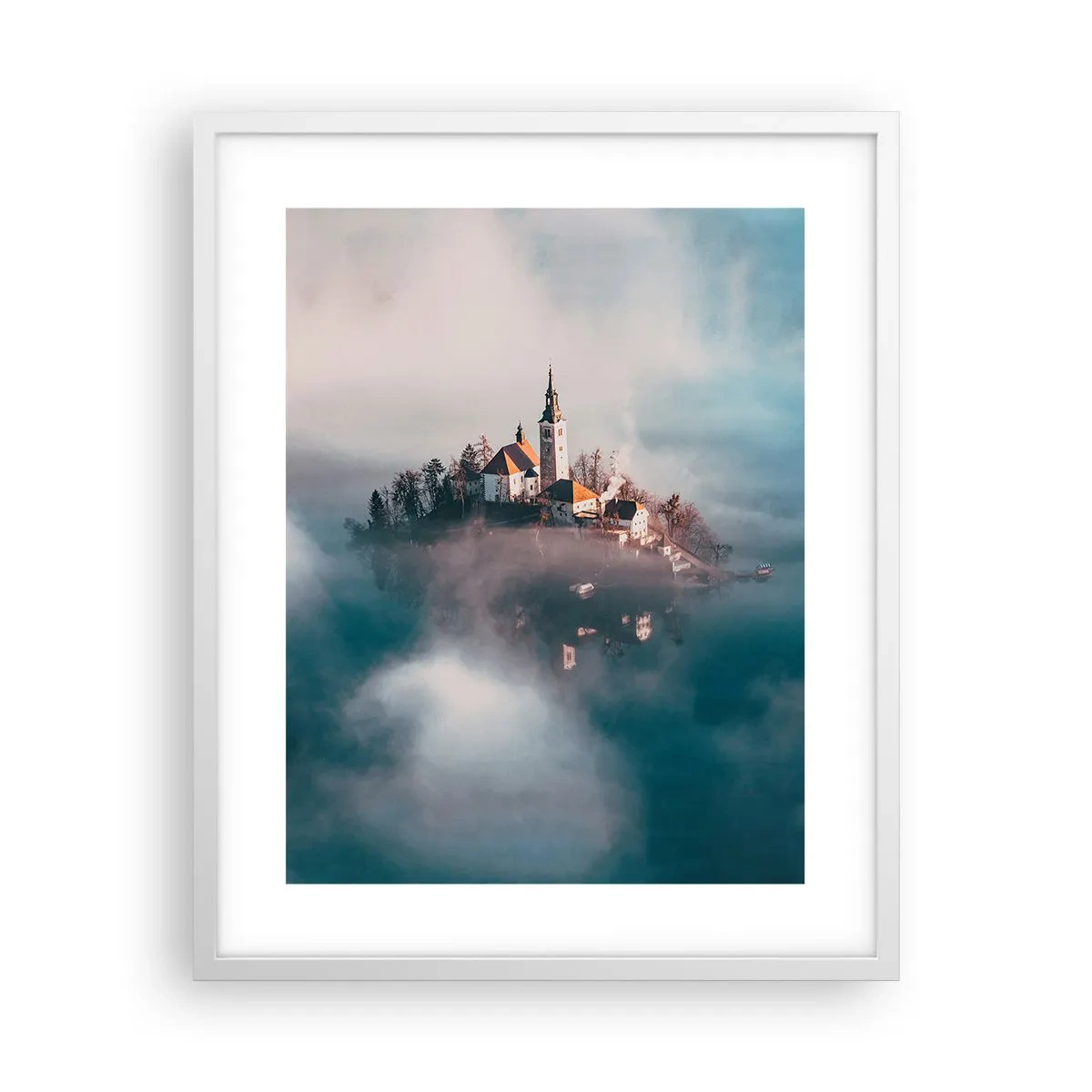 Póster en marco blanco - Isla de los sueños - 40x50 cm