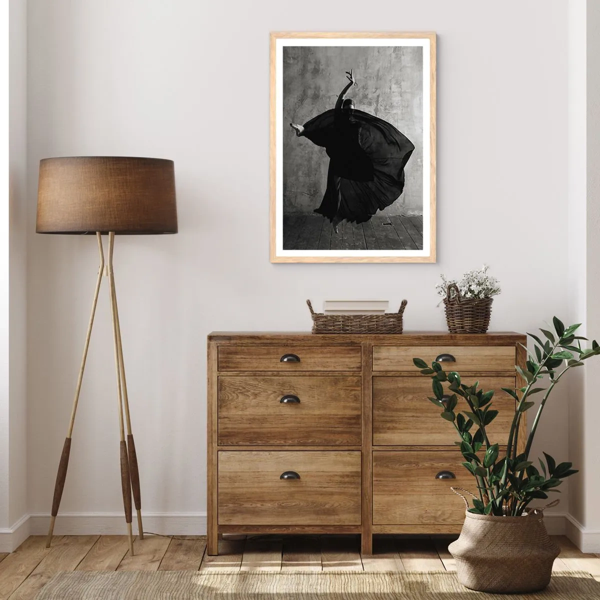 Póster en marco roble claro - Cargada de pasión - 61x91 cm