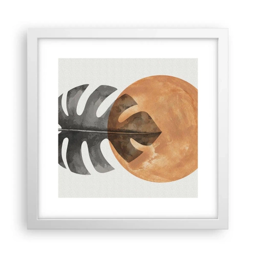 Póster en marco blanco - Siempre el sol - 30x30 cm