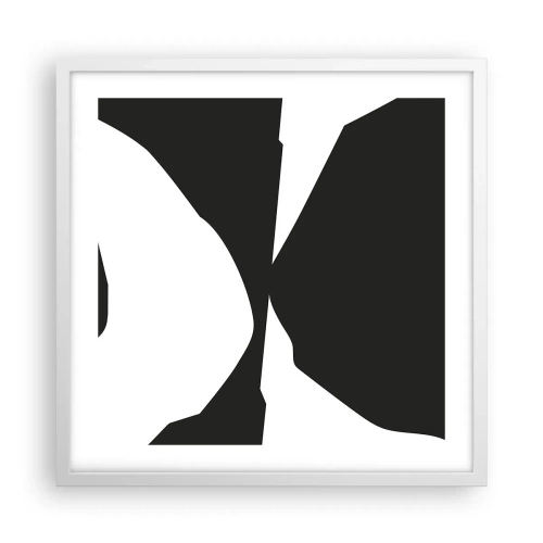 Póster en marco blanco - Positivo-negativo - 50x50 cm