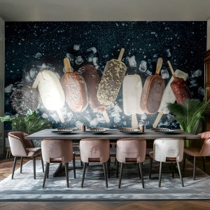 Fotomural Premium Canvas - El sabor del verano caluroso - Helado, Gastronomía, Alimento - 350x256 cm