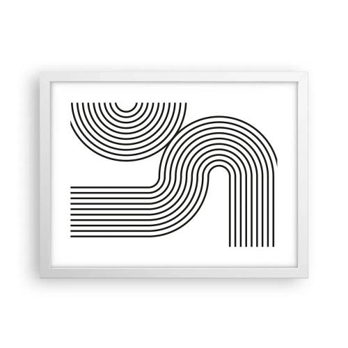 Póster en marco blanco - En una curva - 40x30 cm