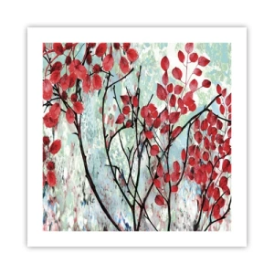 Póster - Un árbol en escarlata - 50x50 cm