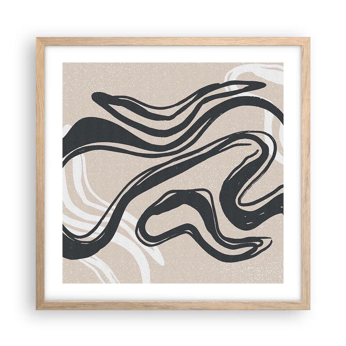 Póster en marco roble claro - Expresión multiplicada - 50x50 cm