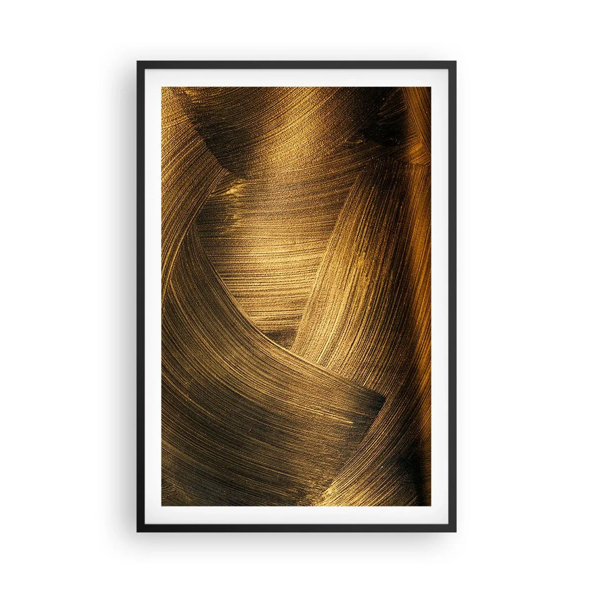 Póster en marco negro - En un laberinto de oro - 61x91 cm