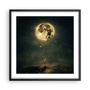 Póster en marco negro - El que robó la luna - 50x50 cm