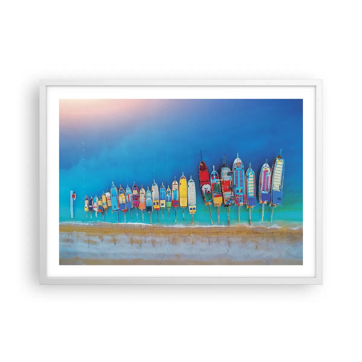 Póster en marco blanco - A vista de pájaro - 70x50 cm