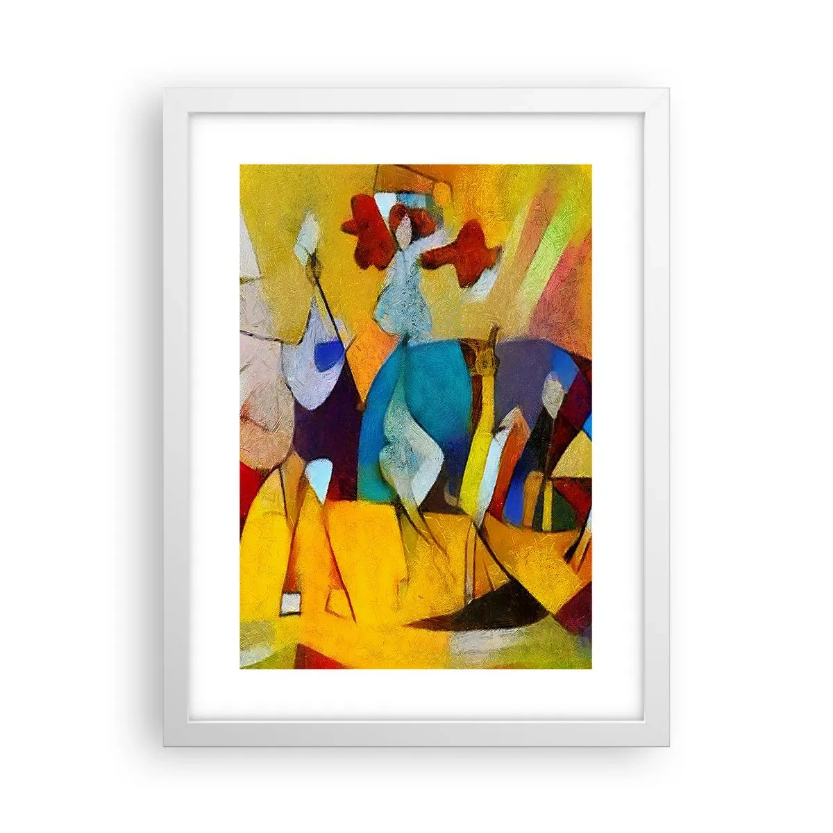 Póster en marco blanco - Sol - vida - alegría - 30x40 cm