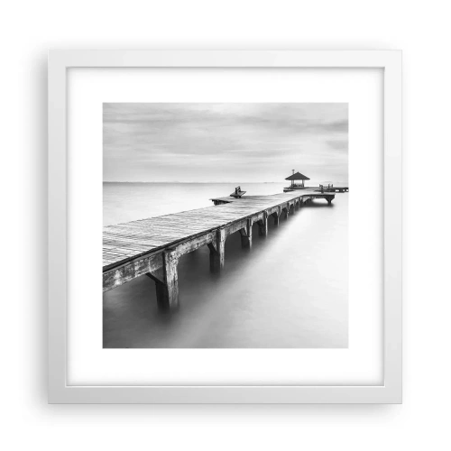Póster en marco blanco - Lejos - 30x30 cm