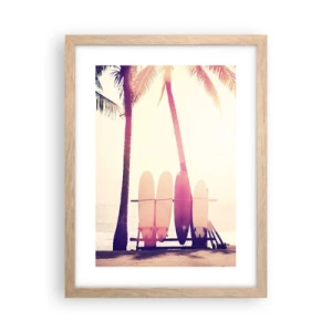 Póster en marco roble claro - Va a ser un gran día - 30x40 cm