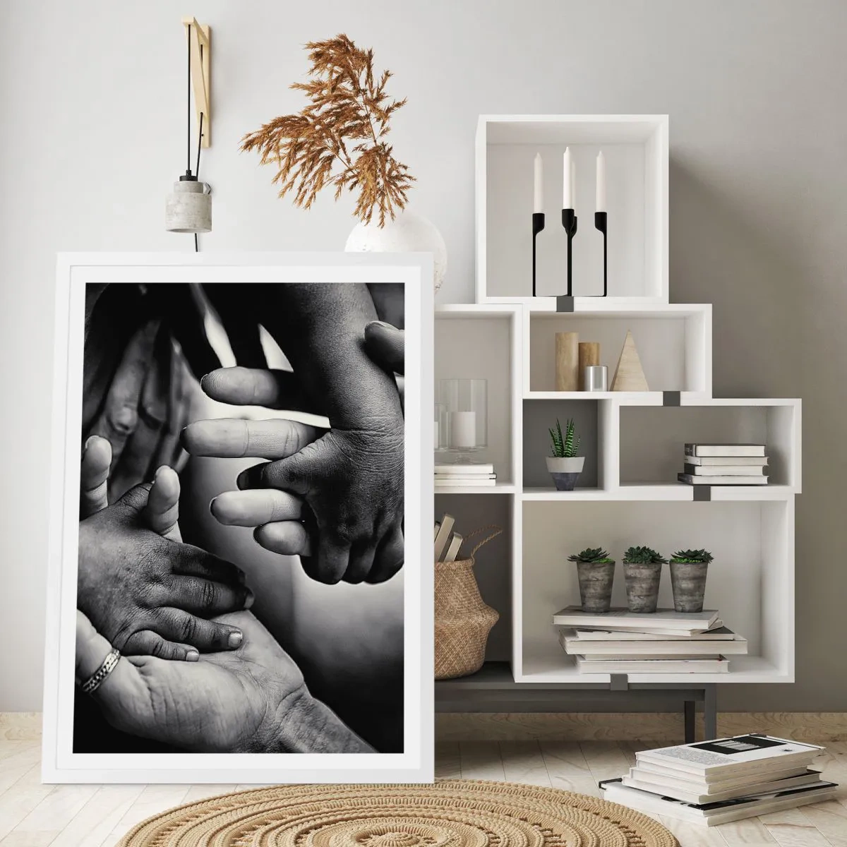 Póster en marco blanco - Ser humano - 30x40 cm