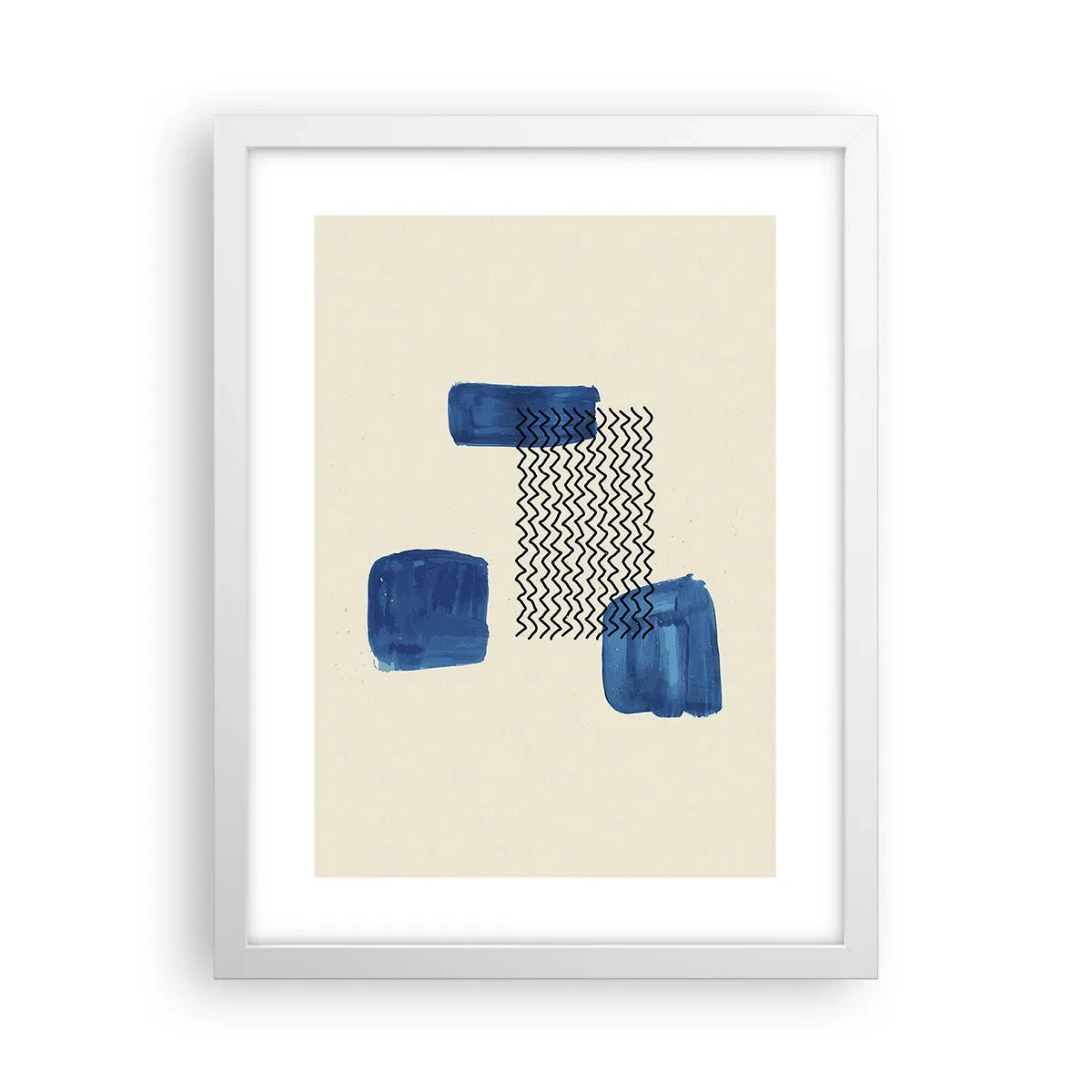 Póster en marco blanco - Un cuarteto abstracto - 30x40 cm