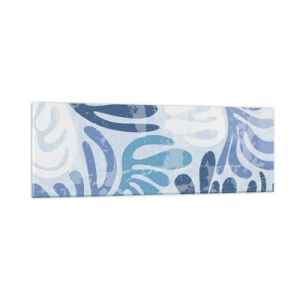 Cuadro sobre vidrio - Impresiones sobre Vidrio - Helechos azules - 90x30 cm