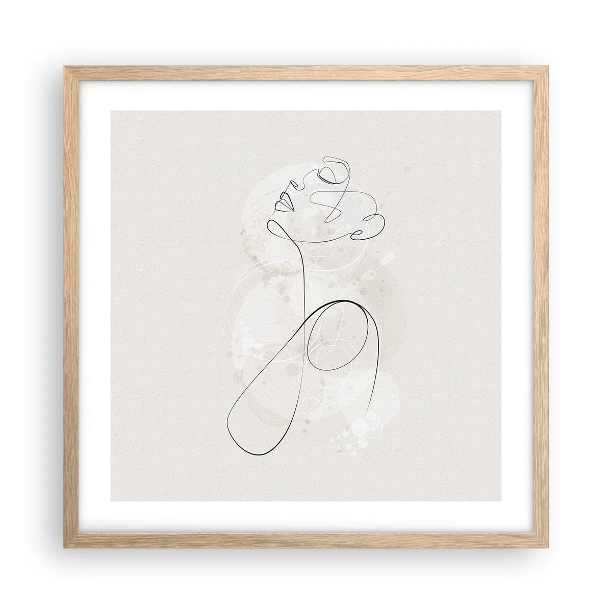 Póster en marco roble claro - La espiral de la belleza - 50x50 cm