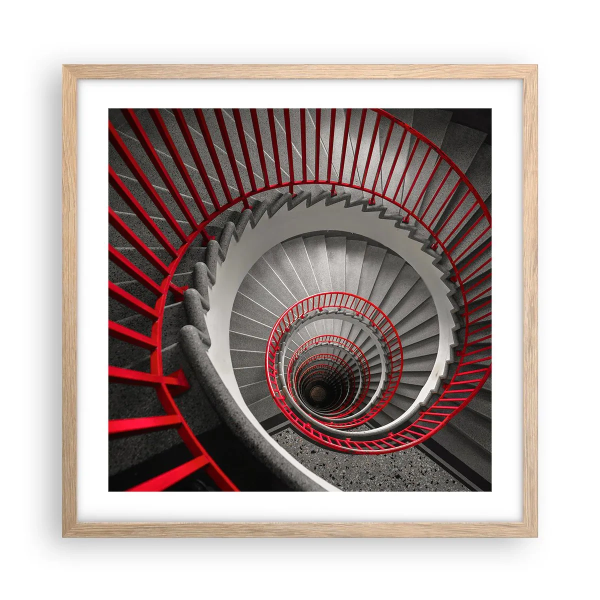 Póster en marco roble claro - Juegos arquitectónicos - 50x50 cm