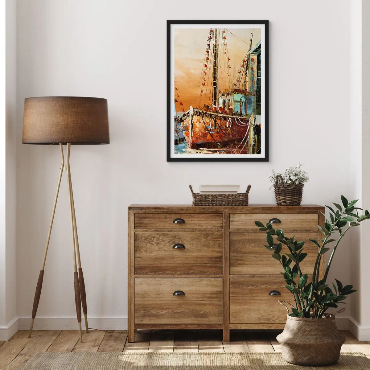 Póster en marco negro - Regreso pacífico - 70x100 cm