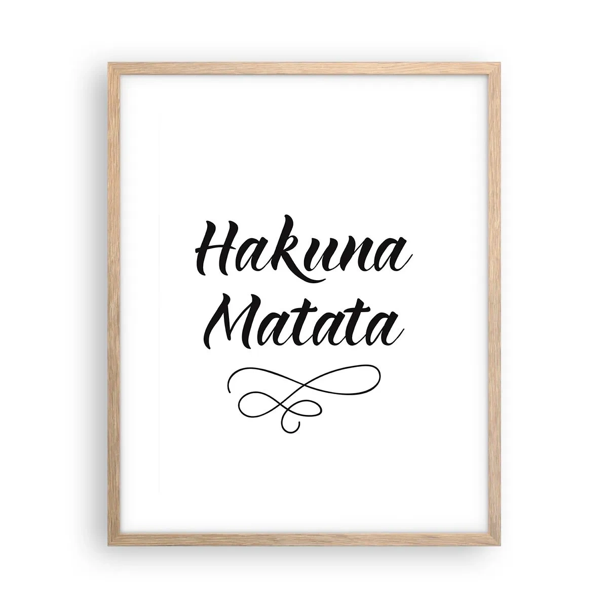 Póster en marco roble claro - El mejor consejo - 40x50 cm