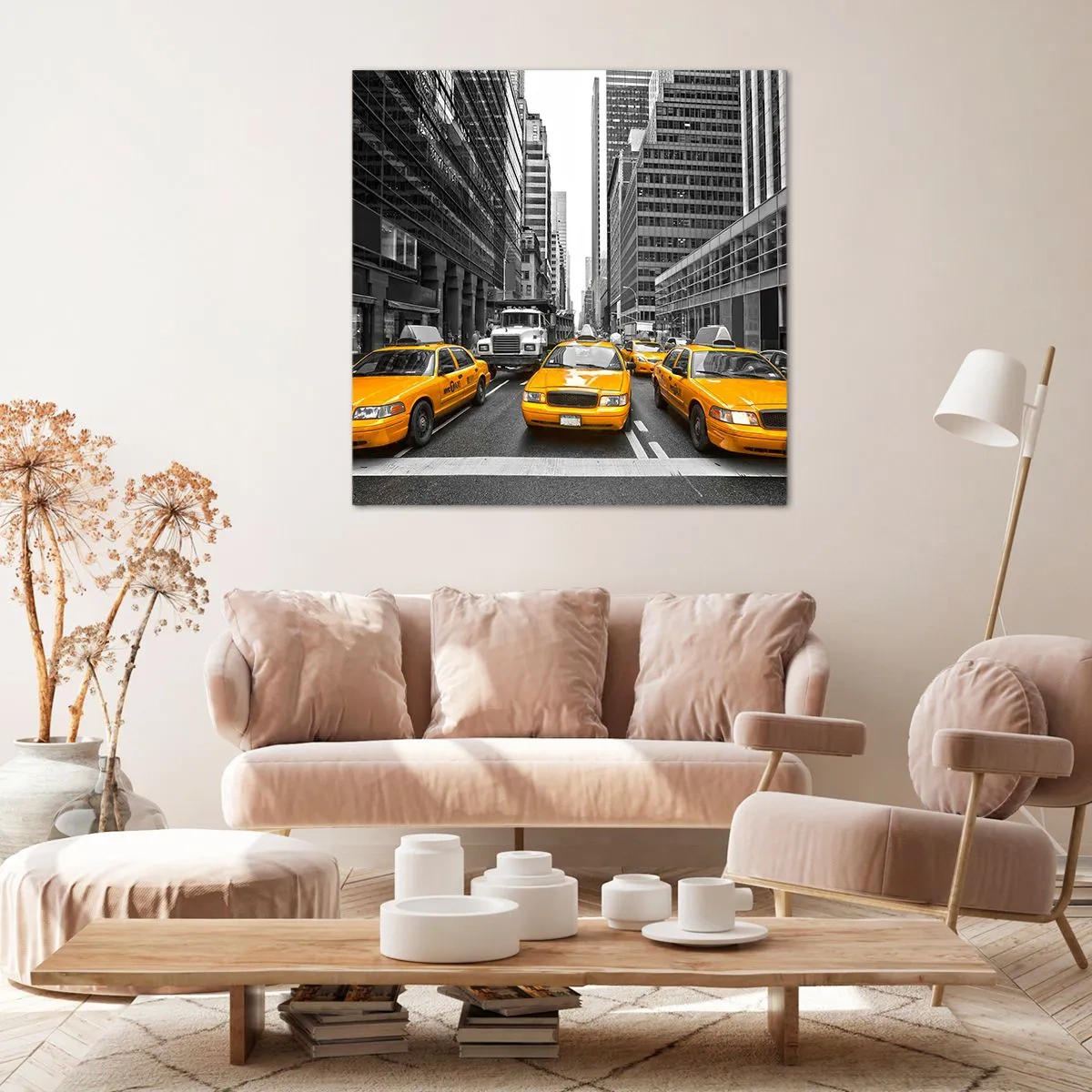 Cuadro sobre lienzo - Impresión de Imagen - Nosotros somos los que damos color a la ciudad - 40x40 cm