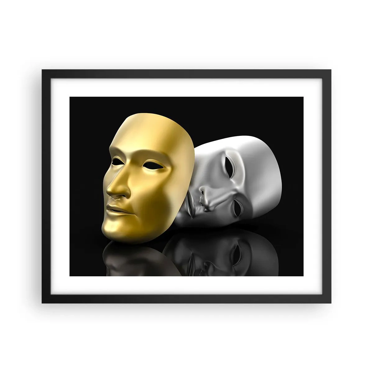 Póster en marco negro - La vida es un teatro - 50x40 cm