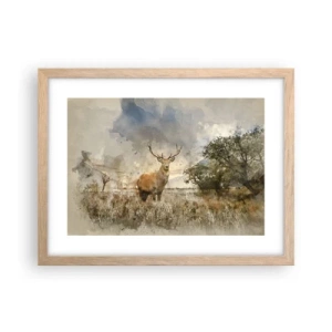 Póster en marco roble claro - Dignidad - fuerza - encanto - 40x30 cm