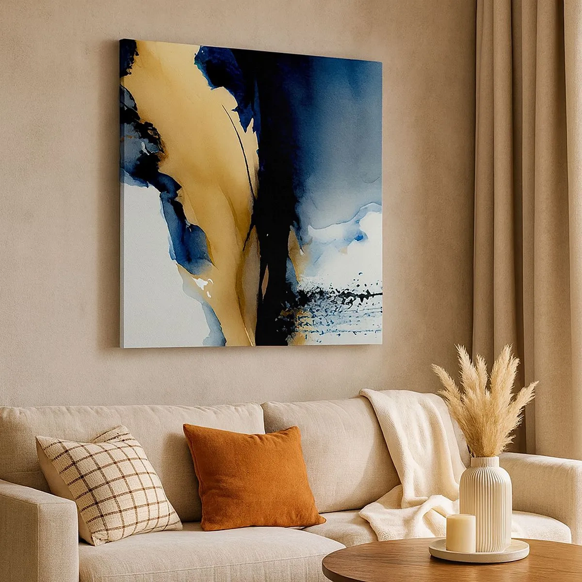 Cuadro sobre lienzo - Impresión de Imagen - Tras el telón - 30x30 cm