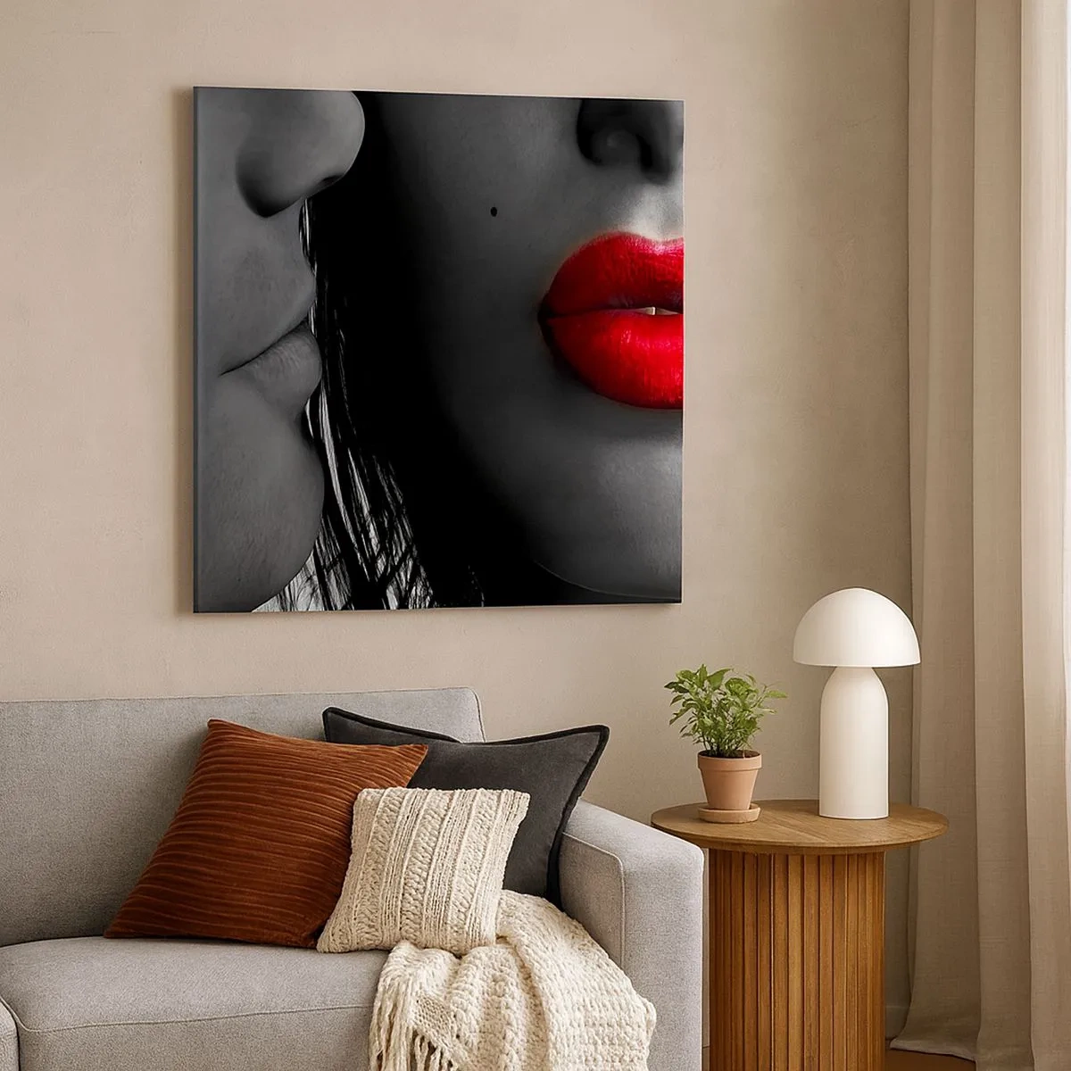 Cuadro sobre lienzo - Impresión de Imagen - Cara a cara  - 30x30 cm