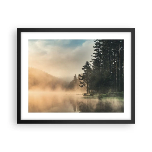 Póster en marco negro - El nacimiento de un día - 50x40 cm