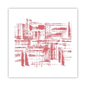 Póster - Ciudad roja - 40x40 cm