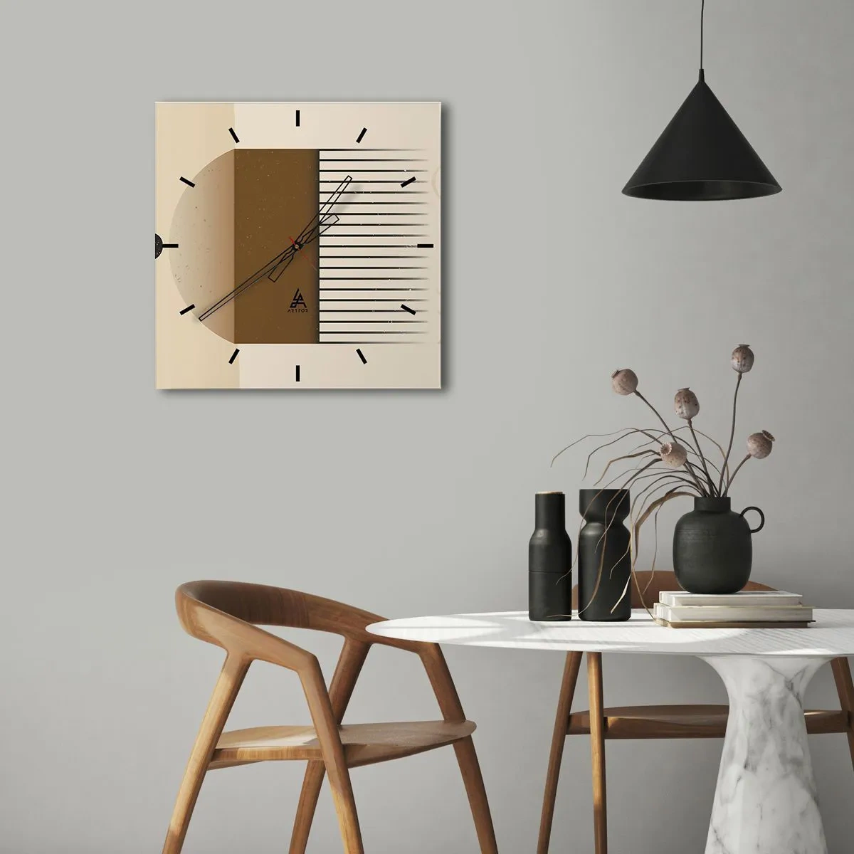 Reloj de pared - Reloj de vidrio - Varios estados - 40x40 cm