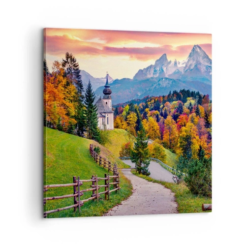 Cuadro sobre lienzo - Impresión de Imagen - Paisaje como una pintura - 60x60 cm