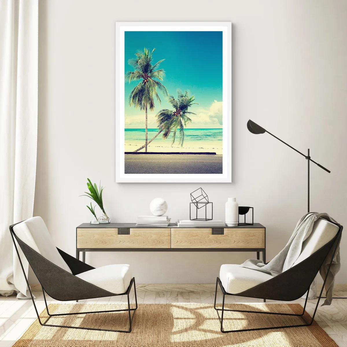 Póster en marco blanco - Comienzan las vacaciones - 70x100 cm