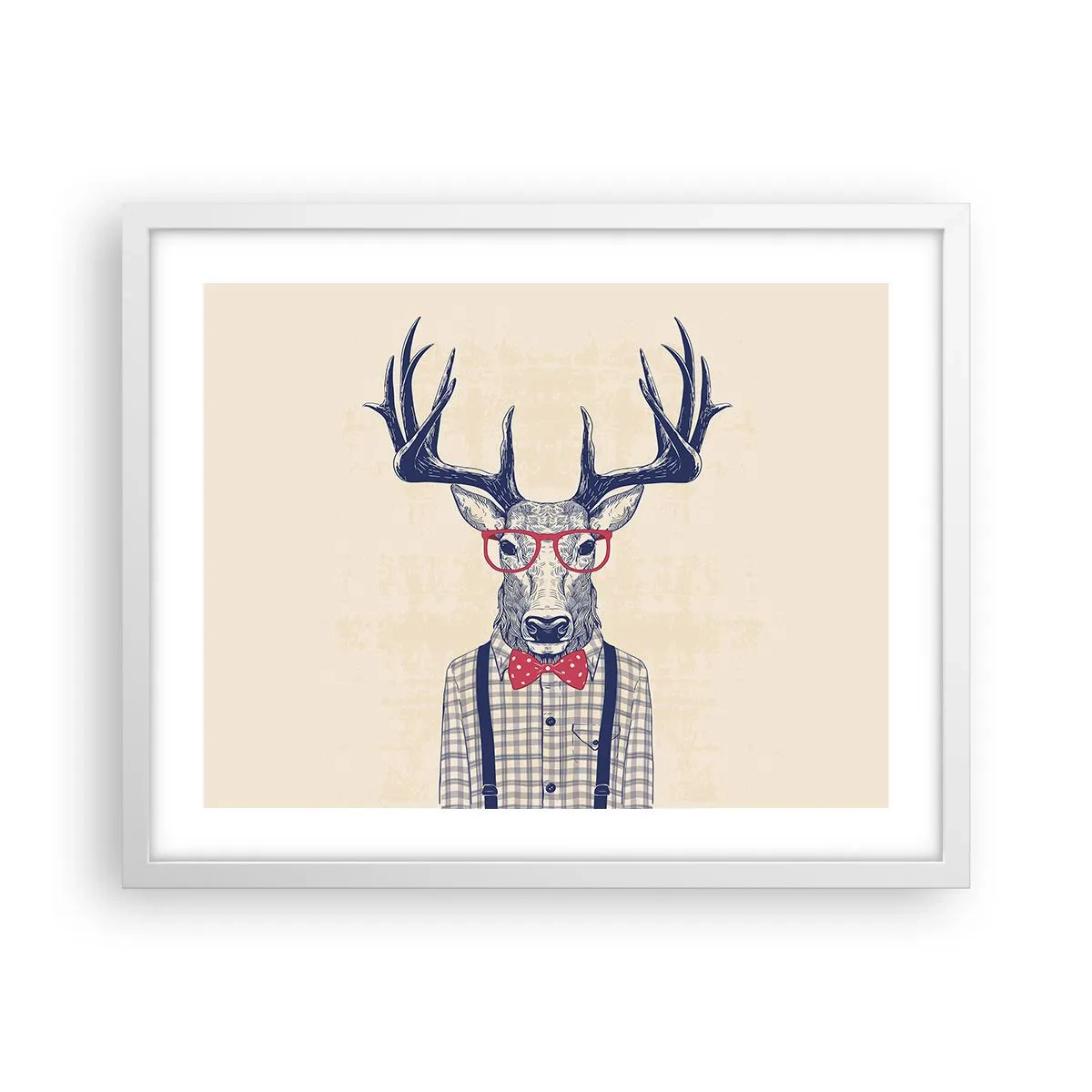 Póster en marco blanco - Una extravagancia lúdica - 50x40 cm