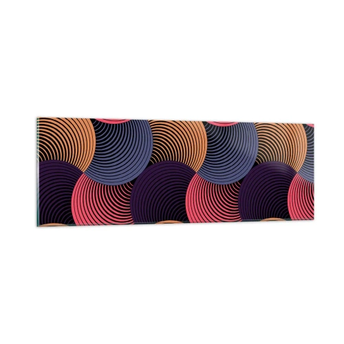 Cuadro sobre vidrio - Impresiones sobre Vidrio - En un ritmo circular - 90x30 cm